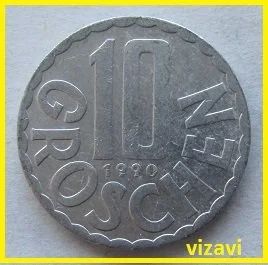 Лот: 15837465. Фото: 1. Австрия 10 грошей 1990 (№). Германия и Австрия