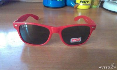 Лот: 4154433. Фото: 1. Солнцезащитные очки RayBan Красные... Очки солнцезащитные