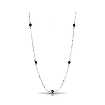 Лот: 23893614. Фото: 1. Серебряное колье с фианитами и... Цепочки