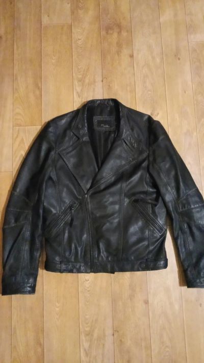 Лот: 15939673. Фото: 1. Кожаная куртка Косуха Zara Man... Верхняя одежда