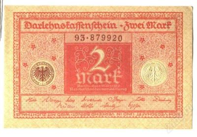 Лот: 1635076. Фото: 1. Германская Империя. 2 марки 1920г... Германия и Австрия