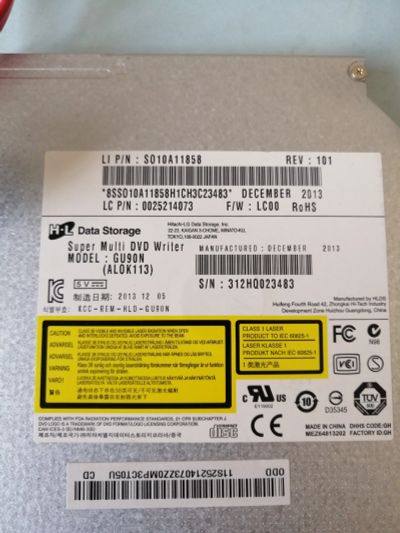 Лот: 21539965. Фото: 1. Dvd, dvd-rw от моноблока Lenovo. Приводы CD, DVD, BR, FDD
