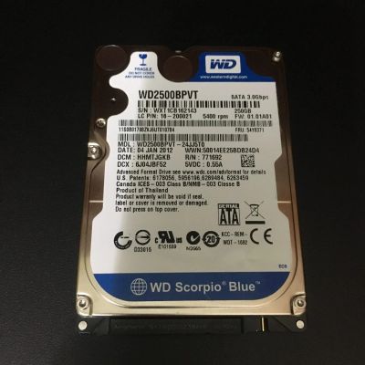 Лот: 15939554. Фото: 1. WD Scorpio Blue 250 GB (WD2500BPVT... Жёсткие диски (HDD)