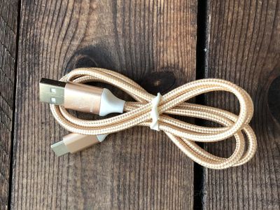 Лот: 9692228. Фото: 1. Кабель USB Type-C золотистый. Дата-кабели, переходники