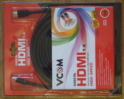 Лот: 2032162. Фото: 1. Кабель VCOM HDMI 19pin ver:1.4... Шлейфы, кабели, переходники