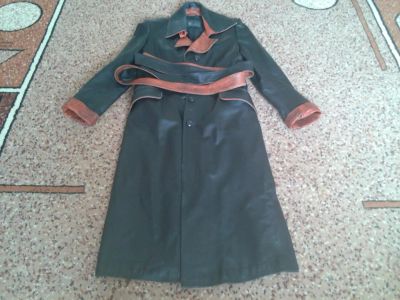 Лот: 5368303. Фото: 1. пальто кожаное. р.46. 48. Верхняя одежда