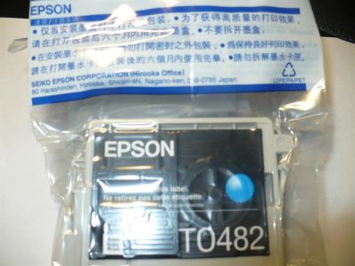 Лот: 3512982. Фото: 1. Картридж Epson T0482 Cyan. Картриджи, расходные материалы
