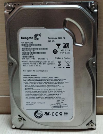 Лот: 19454527. Фото: 1. HDD Seagete 320 Гб, Sata, 7200... Жёсткие диски (HDD)