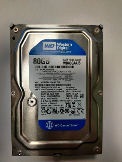 Лот: 17185847. Фото: 1. Жесткий диск HDD 3,5" 80 GB WD... Жёсткие диски (HDD)