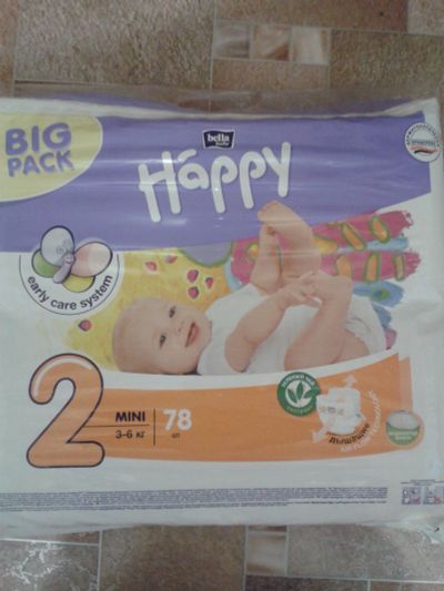 Лот: 11687860. Фото: 1. Памперсы Bella Baby Happy 2 (3-6... Детская гигиена