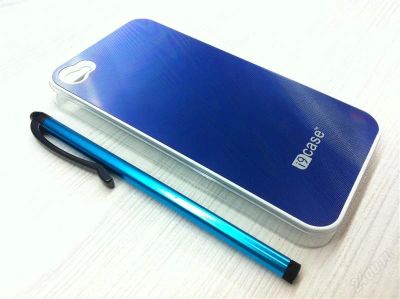Лот: 1081692. Фото: 1. Чехол для iPhone 4, i9 CASE (Синий... Чехлы, бамперы
