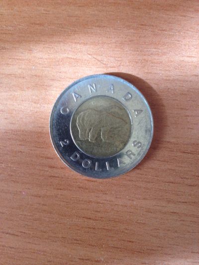 Лот: 5130409. Фото: 1. Канада 2 доллара 1996 года Белый... Америка