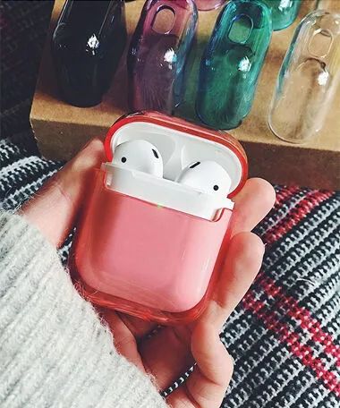 Лот: 20888339. Фото: 1. Чехол AirPods Пластик (фиолетовый... Чехлы, бамперы