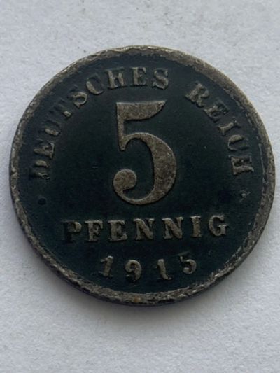 Лот: 18925003. Фото: 1. Германия 5 пфеннигов, 1915 Железо... Германия и Австрия