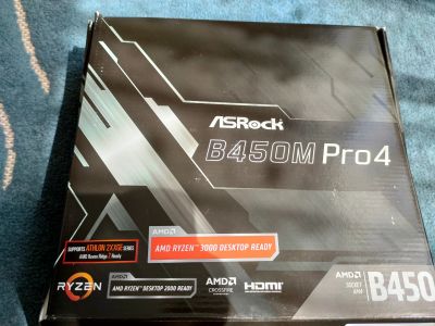 Лот: 16063590. Фото: 1. Asrock B450M Pro4. Материнские платы