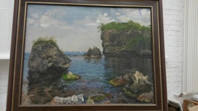 Лот: 12667419. Фото: 1. Картина "Остров Хокайдо" Япония... Картины, гравюры