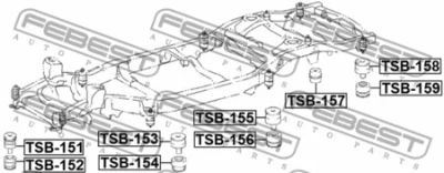 Лот: 18620499. Фото: 1. Опора рамы TSB152 FEBEST. Кузов