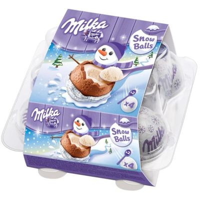 Лот: 11349959. Фото: 1. Шоколадные яйца Milka SnowBalls. Другое (кондитерские изделия, конфеты)