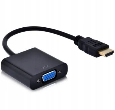 Лот: 20501413. Фото: 1. Переходник HDMI — VGA Черный 21708. Шлейфы, кабели, переходники