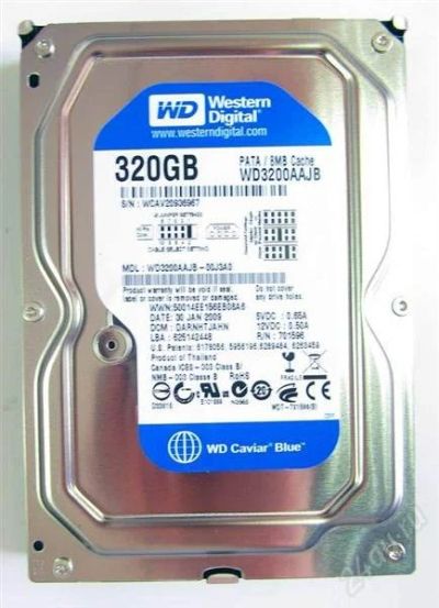 Лот: 2108541. Фото: 1. WD 320gb 8mb cache. Жёсткие диски (HDD)