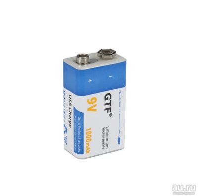 Лот: 18085199. Фото: 1. Аккумулятор крона 9 В USB. Батарейки, аккумуляторы, элементы питания
