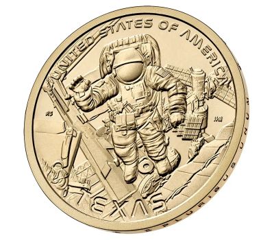 Лот: 25730095. Фото: 1. США 1 доллар 2025 года. Космический... Америка