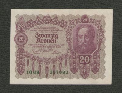 Лот: 16660268. Фото: 1. 20 крон 1922 года. Австрия. Состояние... Германия и Австрия