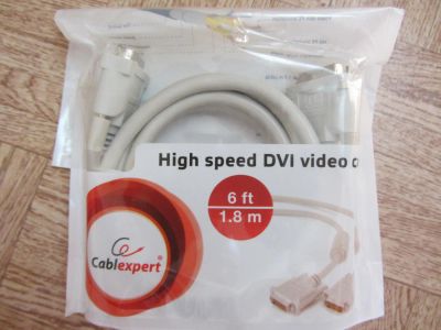 Лот: 7864523. Фото: 1. Кабель DVI-DVI 1,8 м (Новый). Шлейфы, кабели, переходники