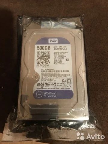 Лот: 10954183. Фото: 1. HDD новый 500Gb WD Blue. Жёсткие диски