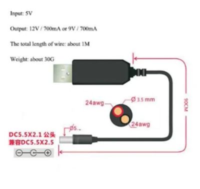 Лот: 18444952. Фото: 1. Кабель-адаптер USB, 5 в постоянного... Шнуры, кабели, разъёмы