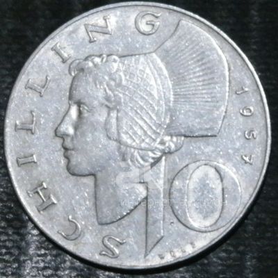 Лот: 20274491. Фото: 1. Австрия. 10 шиллингов. 1957 год... Остальные страны