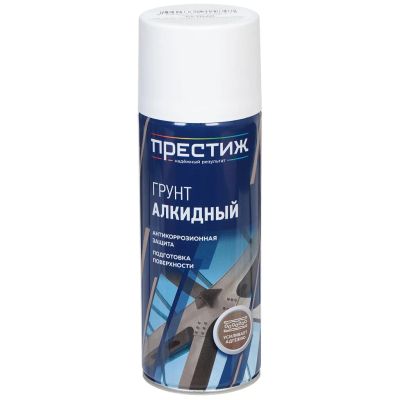 Лот: 24097882. Фото: 1. Грунт аэрозольный, алкидный, Престиж... Краски, лаки, растворитель
