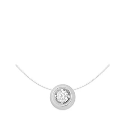 Лот: 23790008. Фото: 1. Серебряное колье с фианитом. Цепочки