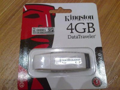 Лот: 1202944. Фото: 1. Флешка Kingston 4GB. USB-флеш карты