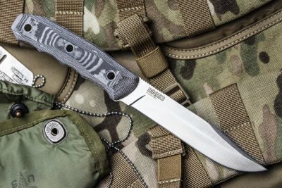 Лот: 8745396. Фото: 1. Туристический нож Enzo AUS-8 Satin... Ножи, топоры