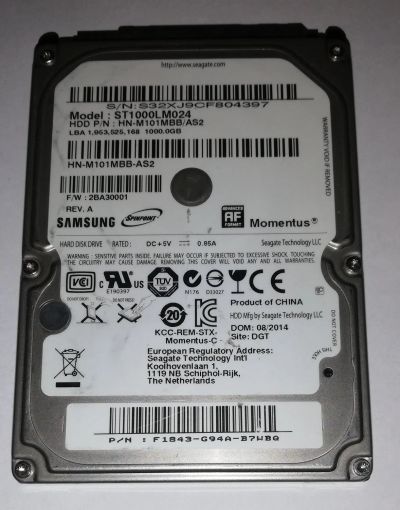 Лот: 13883428. Фото: 1. Жесткий диск 2.5" Seagate Mobile... Жёсткие диски (HDD)
