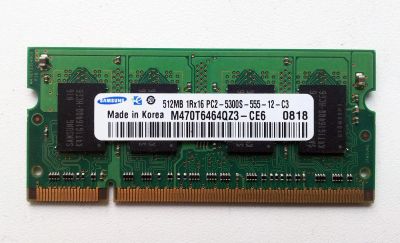 Лот: 5372812. Фото: 1. Память Samsung SO-DIMM DDR2 512... Оперативная память