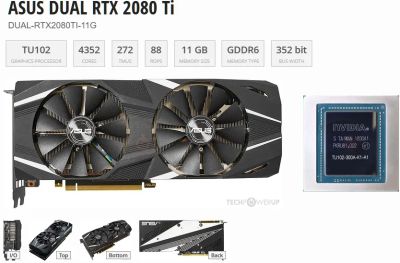 Лот: 21444464. Фото: 1. Asus GeForce RTX™ 2080 Ti 11GB... Видеокарты
