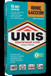 Лот: 7010832. Фото: 1. Клей ЮНИС Бассейн 25 кг. для внутр... Смеси, шпатлевки, цемент