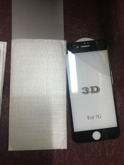 Лот: 11055728. Фото: 1. Защитное стекло iPhone 7 3D черное. Защитные стёкла, защитные плёнки