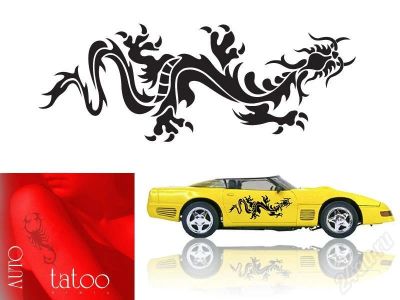 Лот: 686795. Фото: 1. АВТО-ТАТУ. Наклейка "Дракон... Детали тюнинга