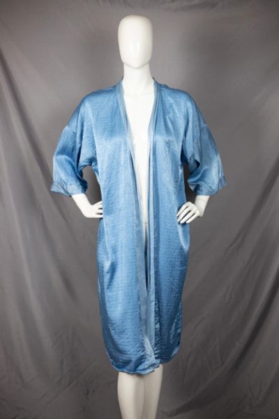 Лот: 19062492. Фото: 1. Винтажный синий халат. Домашняя одежда