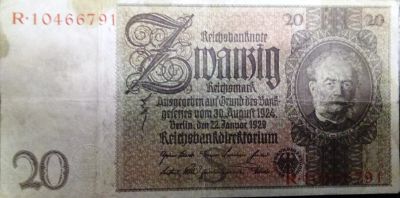 Лот: 12585932. Фото: 1. 20 марок 1929 год . Германия Веймар... Германия и Австрия
