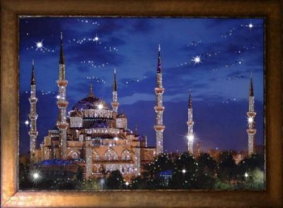 Лот: 21290875. Фото: 1. Картина Синяя Мечеть с кристаллами... Другое (сувениры, подарки)