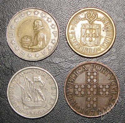 Лот: 549245. Фото: 1. Набор из 4-х монет Португалии. Европа