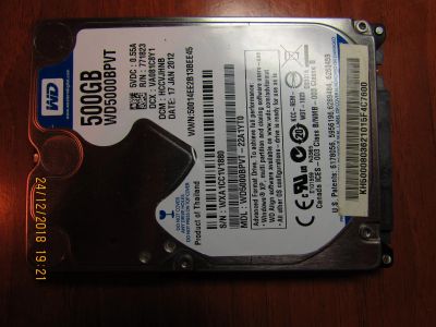 Лот: 12846438. Фото: 1. HDD 500Gb WD. Жёсткие диски (HDD)