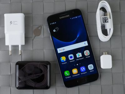 Лот: 8304079. Фото: 1. Samsung galaxy s7 32 gb black... Смартфоны