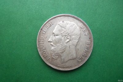 Лот: 17948255. Фото: 1. Бельгия 5 франков 1873 г. Леопольд... Европа