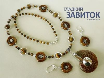 Лот: 4752403. Фото: 1. Комплект бижутерии из натуральных... Комплекты изделий
