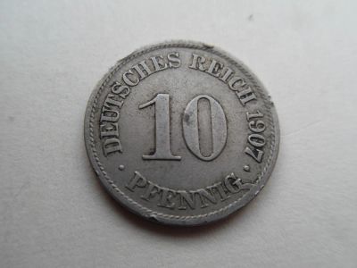 Лот: 10417971. Фото: 1. Германия 10 пфеннигов 1907 (А). Германия и Австрия